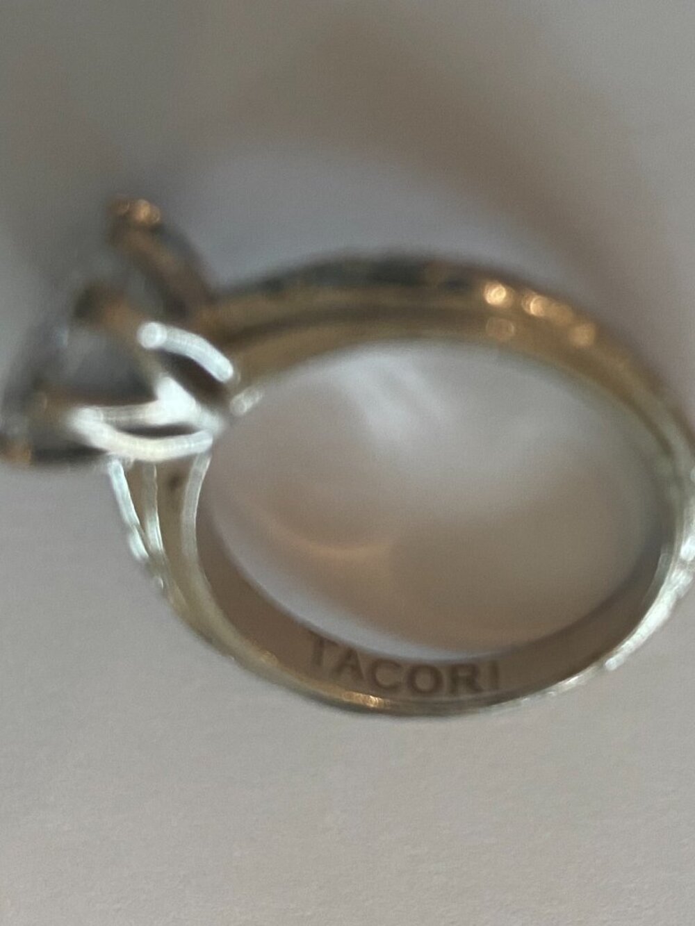 TACORI 925 Sterling Silver CZ ring, size 7 - Picture 4 of 7